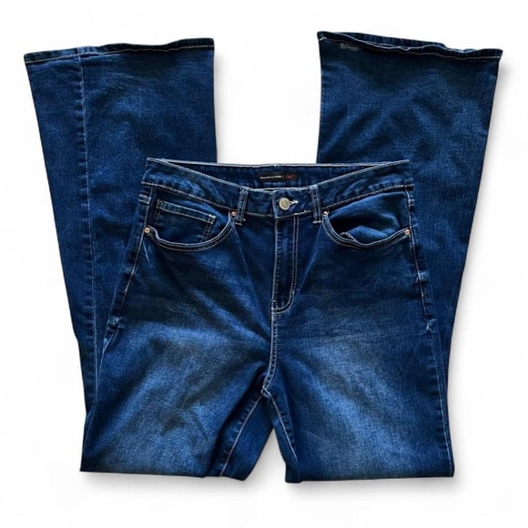 YMI Denim - YMI Dark Blue Stretchy High Rise Flare Jeans